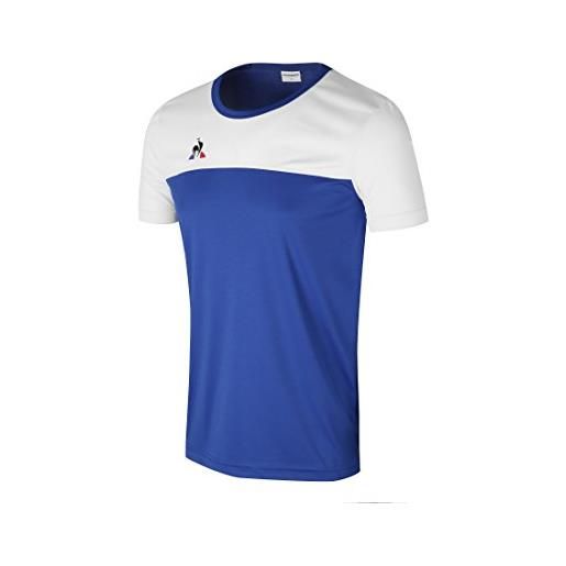 Le coq sportif n°3 maillot match mc, t-shirt donna, cobalto/bianco ottico, m