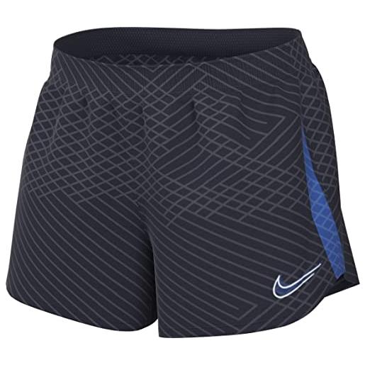 Nike womens shorts w nk df strk short k, obsidian/royal blue/white, dh9155-451, s