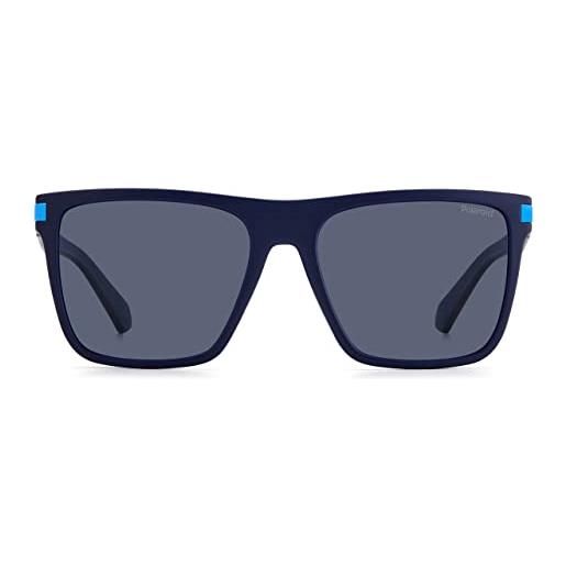 Polaroid pld 2128/s occhiali da sole da uomo blu opaco