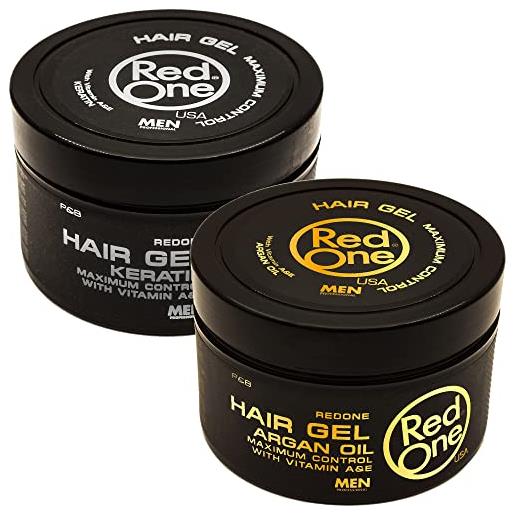 Redone styling gel per capelli cheratina & argan totale 900 ml lotto di 2 pentola di gel lotto redone