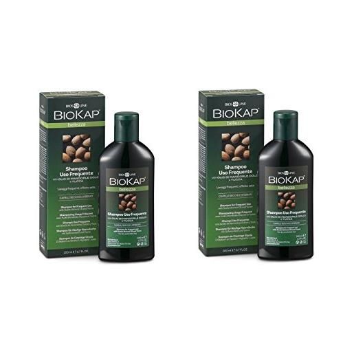 Bios Line biosline - biokap shampoo uso frequente 2 confezioni da 200 ml, emolliente, idratante, dermopurificante