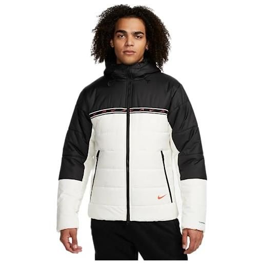 Nike sportswear repeat - giacca da uomo sintetica, dx2037 (sail/black/light crimson 133), vela/nero/crimson chiaro, l