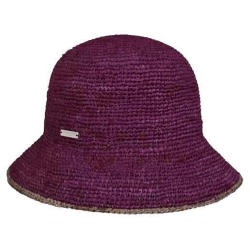 Seeberger eliza cappello cloche di paglia rafia donna -, marrone chiaro, 7.125-7.5