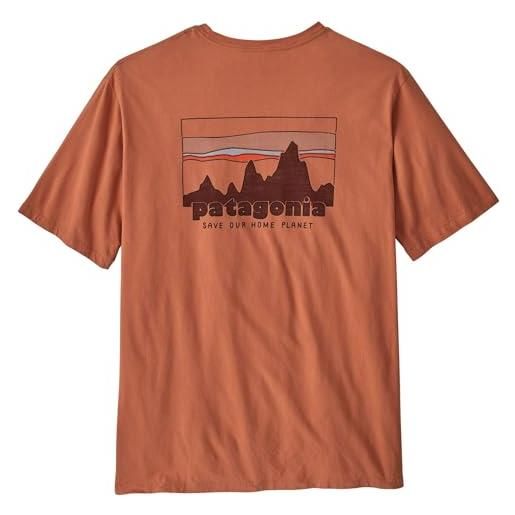Patagonia m's '73 skyline organic t-shirt canottiera, sienna clay, s uomo