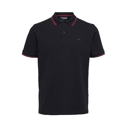 SELECTED HOMME seleted homme slhdante sport ss polo w noos t-shirt, nero, xl uomo