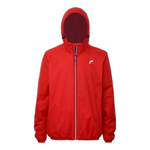 Lotto giacca antivento uomo con cappuccio rain full zip 243940 (m, red race)