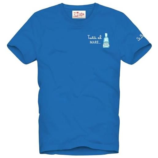 MC2 SAINT BARTH t-shirt uomo in cotone tutti al mare azzurro - large
