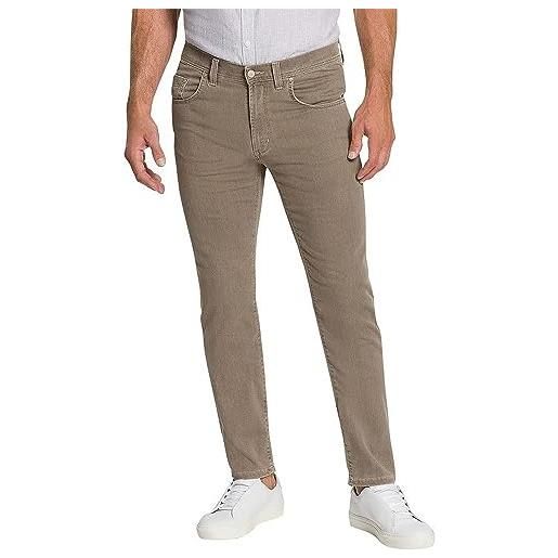 Pioneer pantaloni da uomo in denim elasticizzato a 5 tasche jeans, stonewash marrone chiaro, 40w x 40l
