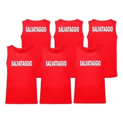 WIXSOO canotta salvataggio pack 3 pezzi canottiere rosse uomo (it, testo, l, regular, regular, rosso)