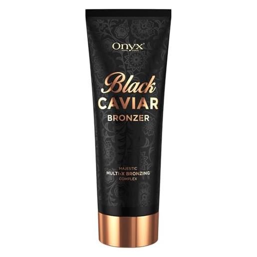 Onyx black caviar lozione abbronzante scura - abbronzante corpo nero e potenziatore abbronzante - lozione abbronzante per uomini e donne - idratante scuro per pelle abbronzata