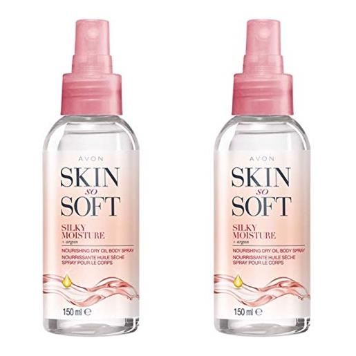 Skincare- Body avon - 2x olio secco spray per il corpo - so soft silky moisture - 150ml