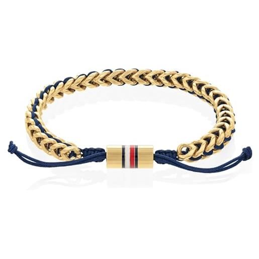 Tommy Hilfiger jewelry 2790512 - bracciale da uomo, colore: blu marino, gold, standard