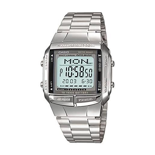 Casio db-360-1df(db27) - orologio digitale unisex con quadrante grigio serie vintage, argento, digitale
