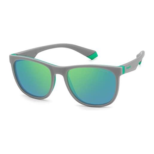 Polaroid kids pld 8049/s occhiali de sole da uomo grigio e verde