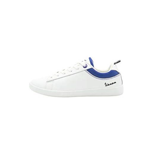Vespa footwear festival, sneaker unisex adulto, bianco (bianco/blu 1070), 42 eu