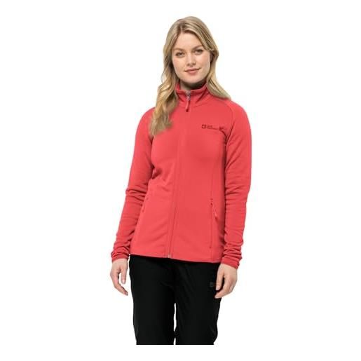 Jack Wolfskin baiselberg fz w giacca in pile, rosso vibrante, xl donna