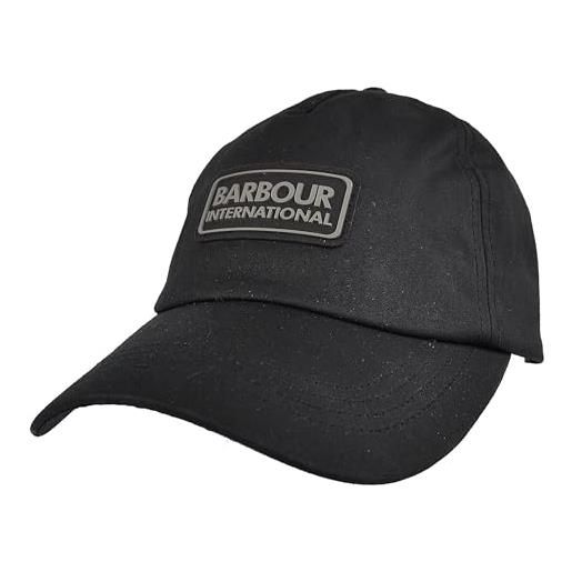 Barbour International westbourne sports - berretto in cotone cerato, taglia unica, colore: nero, nero , taglia unica