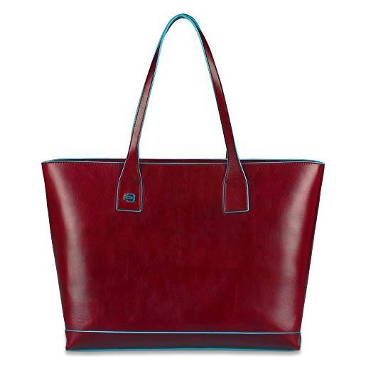 Piquadro shopping, collezione blue square, 36 cm, rosso