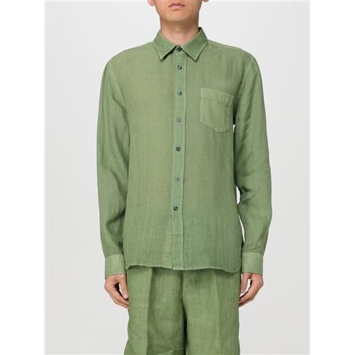 120% Lino camicia 120% lino uomo colore verde