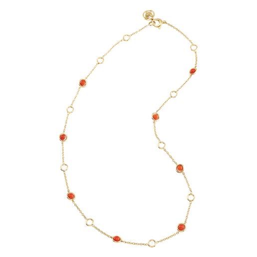 Chantecler Capri collana corta chantecler accessori in oro giallo con coralli rossi