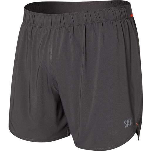 Saxx Underwear - pantaloncini da corsa con boxer integrato - hightail 2n1 run short 5" graphite per uomo - taglia s, m, l, xl, xxl - grigio