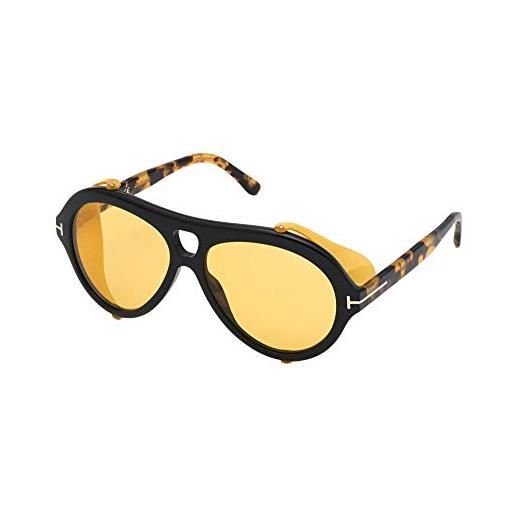 Tom Ford occhiali da sole neughman ft 0882 black havana/brown yellow 60/15/145 uomo