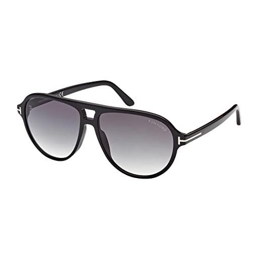 Tom Ford occhiali da sole jeffrey ft 0932 shiny black/smoke shaded 59/14/145 uomo