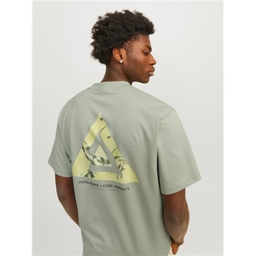 Jack & Jones t-shirt stampata girocollo desert sage da uomo