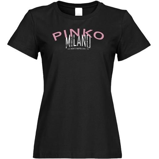 PINKO - t-shirt logo nero