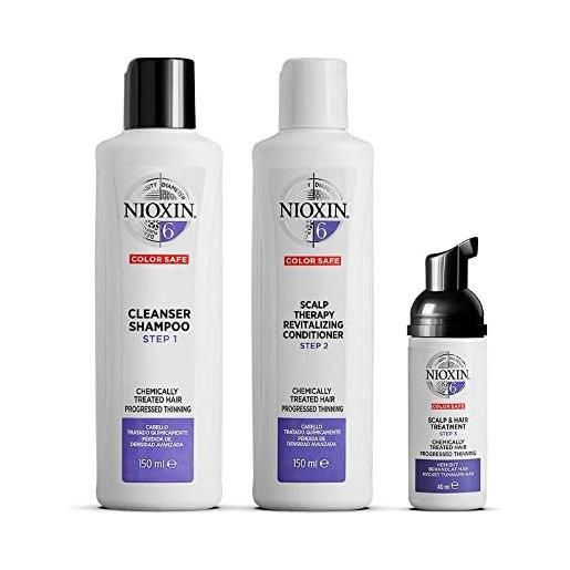 NIOXIN kit trifasico sistema 6 per capelli trattati chimicamente e assottigliati 150 ml