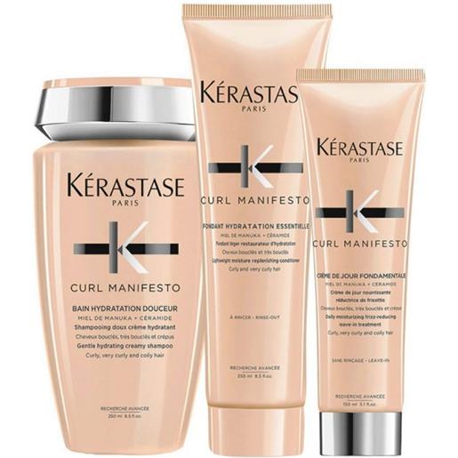 Kérastase kerastase curl manifesto bain hydratation+fondant hydratation+creme de jour 250+250+150ml