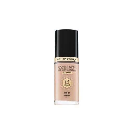 Max Factor facefinity all day flawless flexi-hold 3in1 primer concealer foundation spf20 42 fondotinta liquido 3in1 30 ml