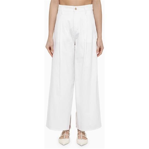 'S Max Mara pantalone ampio bianco in cotone