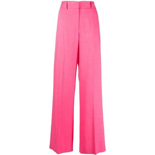 MSGM pantaloni a vita alta - rosa