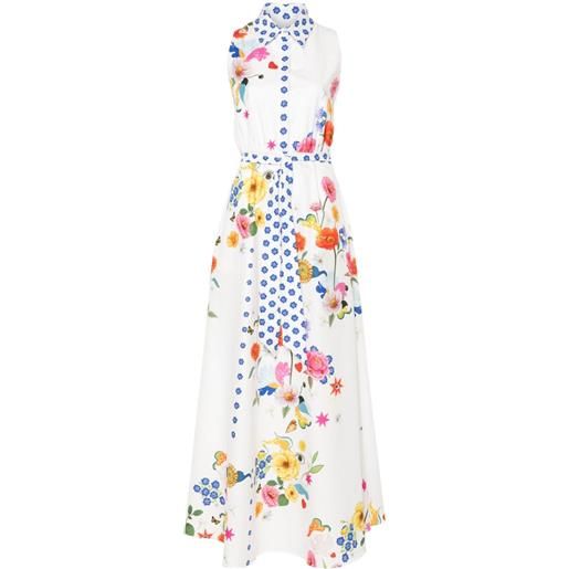 Borgo De Nor paloma floral-print maxi dress - bianco