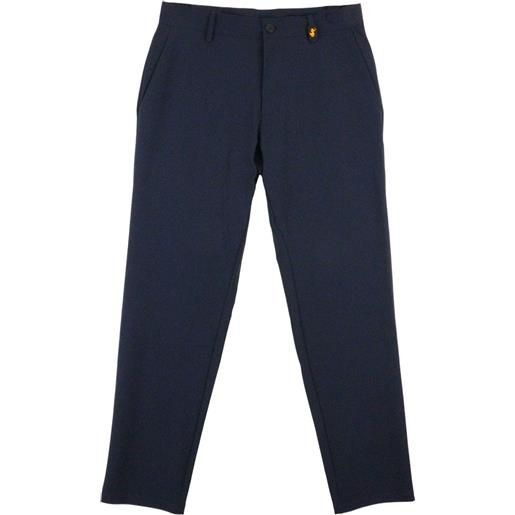Save The Duck logo patch tailored trousers - blu
