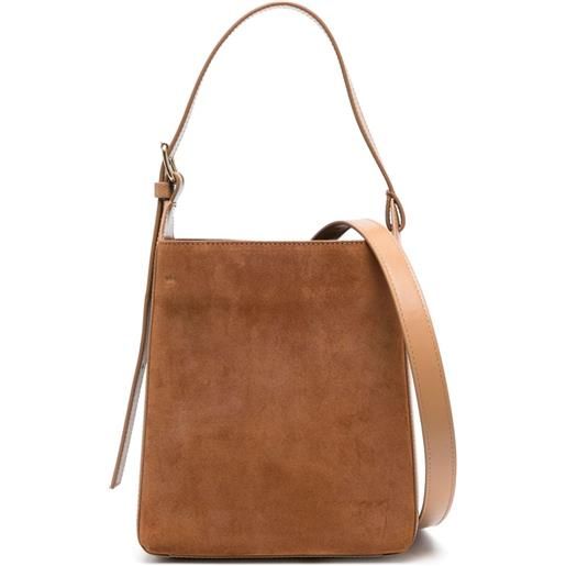 A.P.C. small virginie leather tote bag - marrone