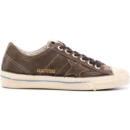 Golden Goose v star star-patch lace-up sneakers - marrone