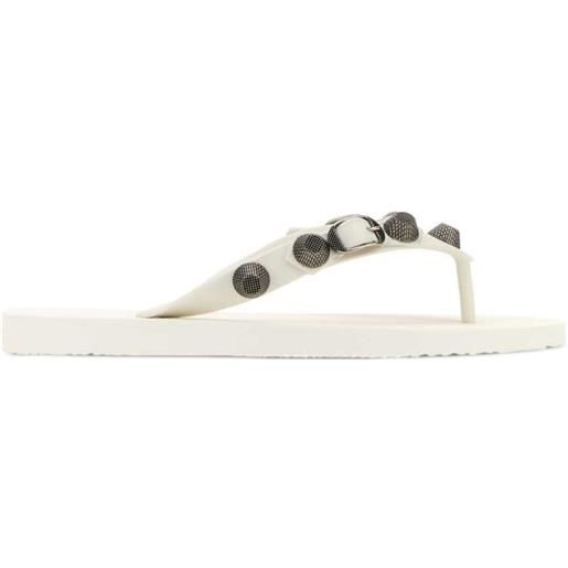 Balenciaga sandali cagole con borchie - bianco