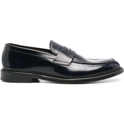 Doucal's brushed-leather loafers - blu