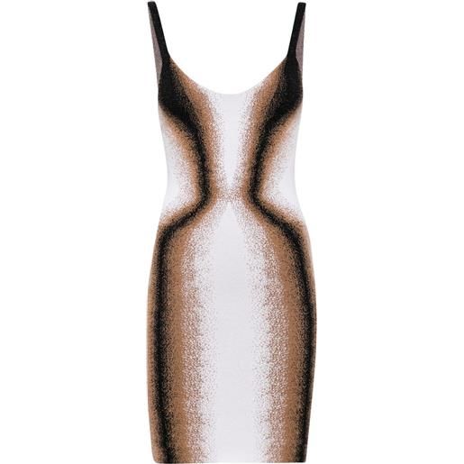 Y/Project gradient-knit minidress - marrone
