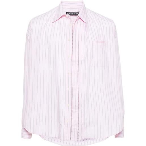 Y/Project striped cotton shirt - rosa