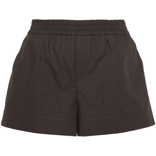 P.A.R.O.S.H. elasticated-waist cotton shorts - marrone