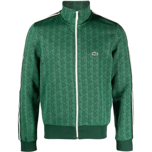 Lacoste giacca sportiva paris con monogramma - verde