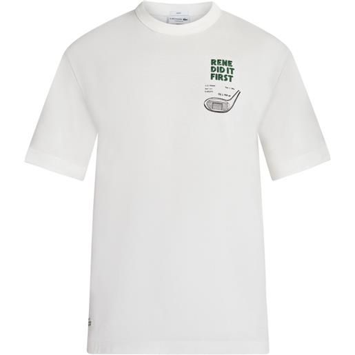 Lacoste t-shirt con stampa - bianco