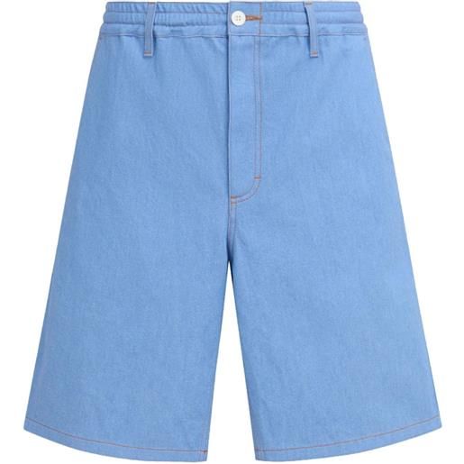 Marni shorts con ricamo - blu