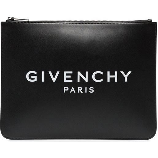 Givenchy logo-printed clutch - nero