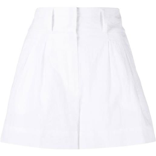 SHIATZY CHEN shorts a vita alta - bianco