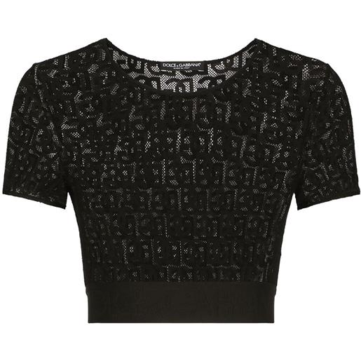 Dolce & Gabbana t-shirt con fantasia tie dye - nero