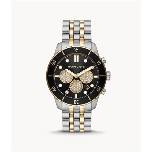 Michael Kors orologio cronografo con cinturino acciaio inossidabile bicolore